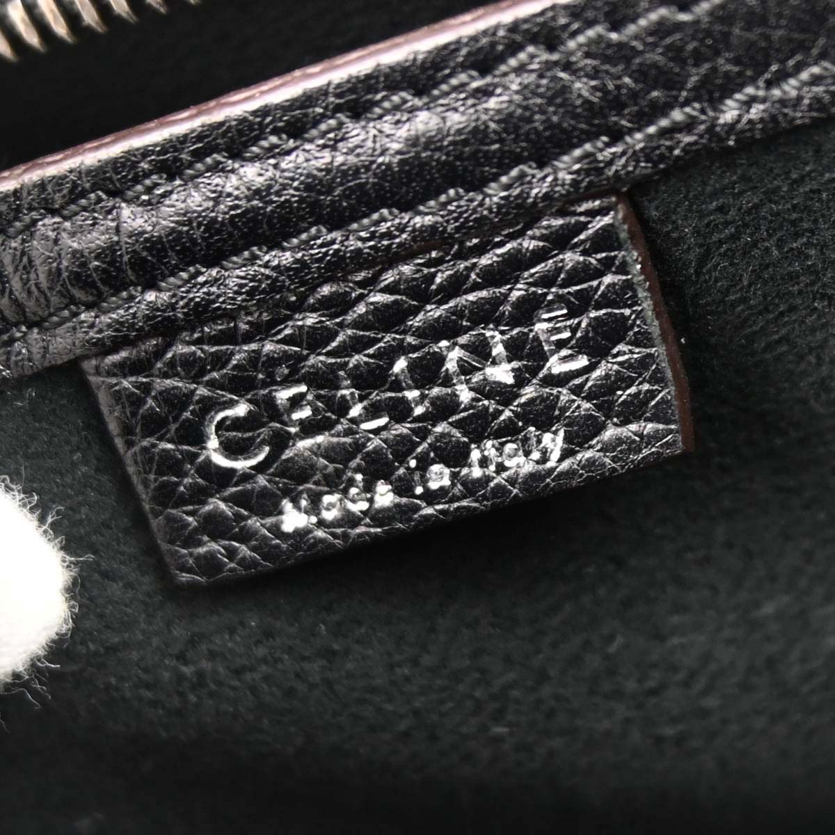 Celine Black Leather Nano Luggage 2way Shoulder Tote Bag
