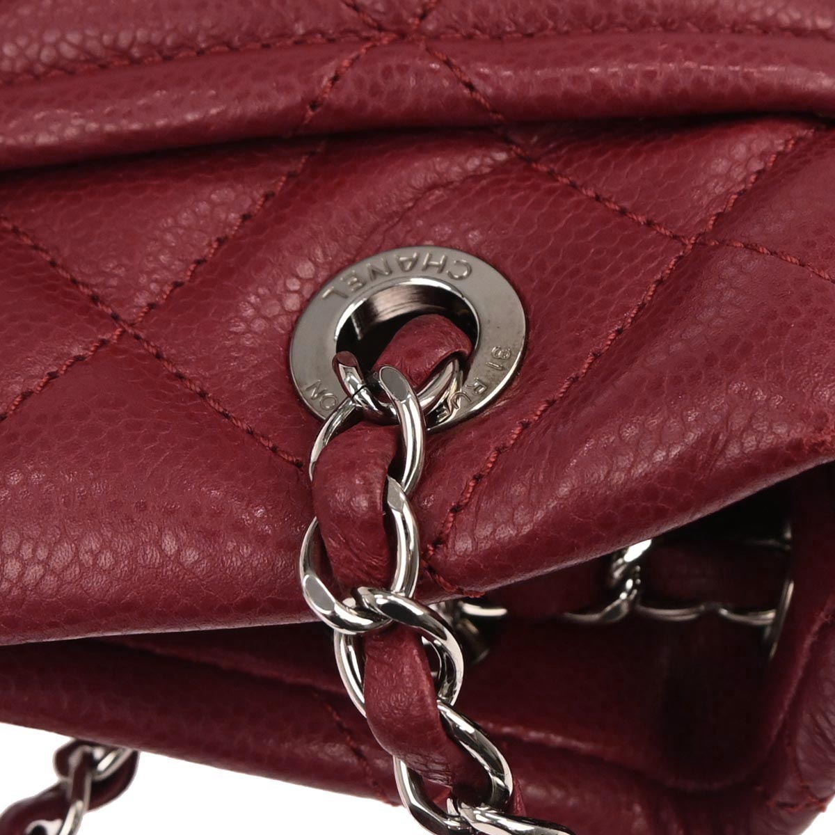 Chanel Red Caviar skin Timeless CC Chain Tote Bag