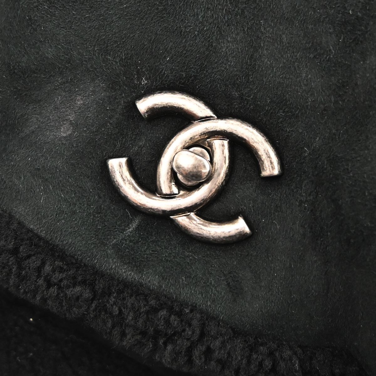 Chanel Black Mouton Tote Handbag