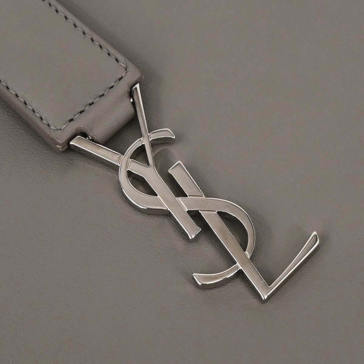 Saint Laurent Gray Calfskin Toy Cabas Shoulder Bag