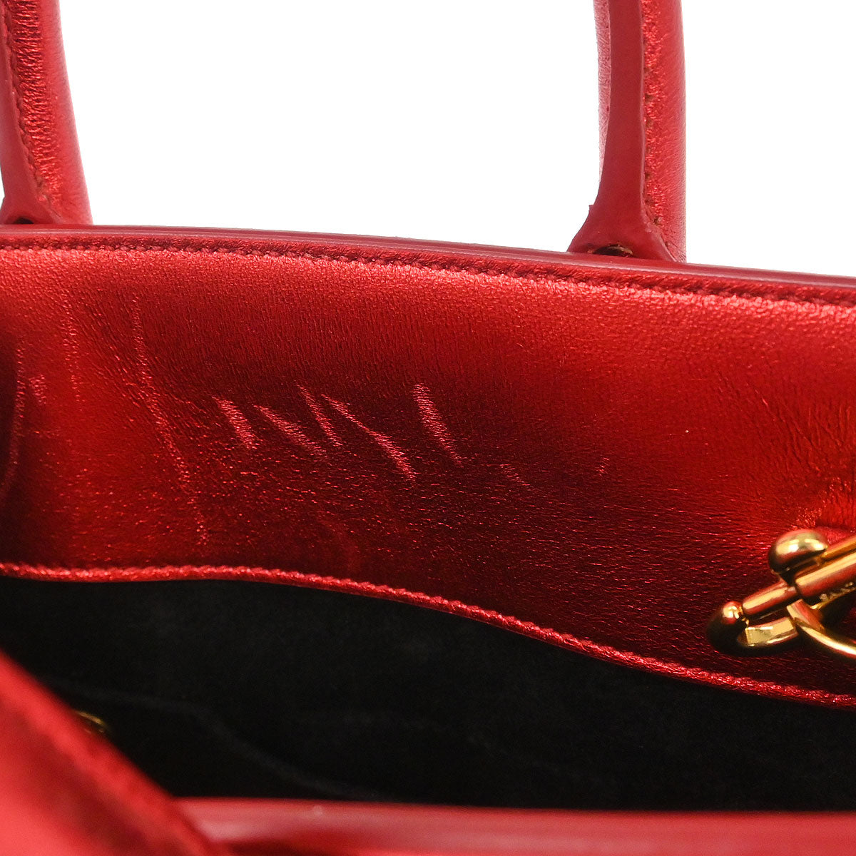 Saint Laurent Metallic Red Sac de Jour 2way Shoulder Handbag