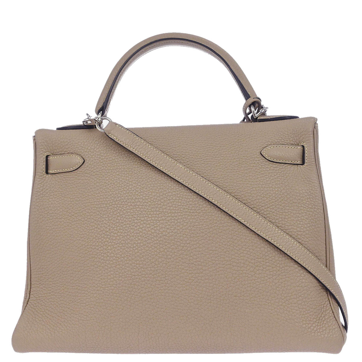 Hermes Argile Togo Kelly 32 Retourne 2way Shoulder Handbag