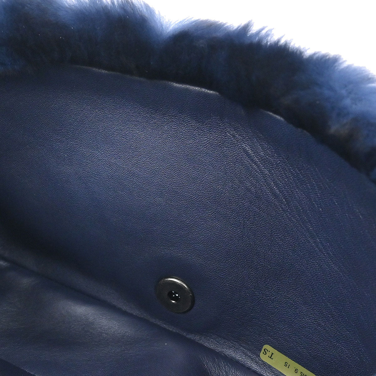 Chanel 2015-2016 Navy Rabbit Fur Shoulder Bag