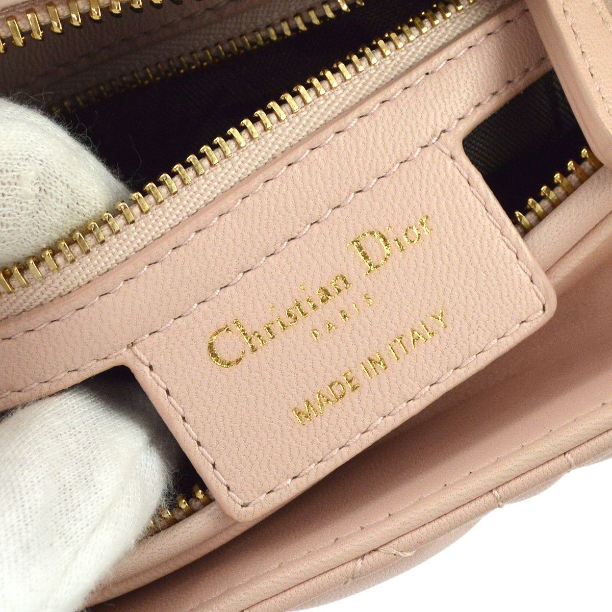 Christian Dior 2014 Pink Lambskin Lady Dior Cannage 2way Shoulder Handbag