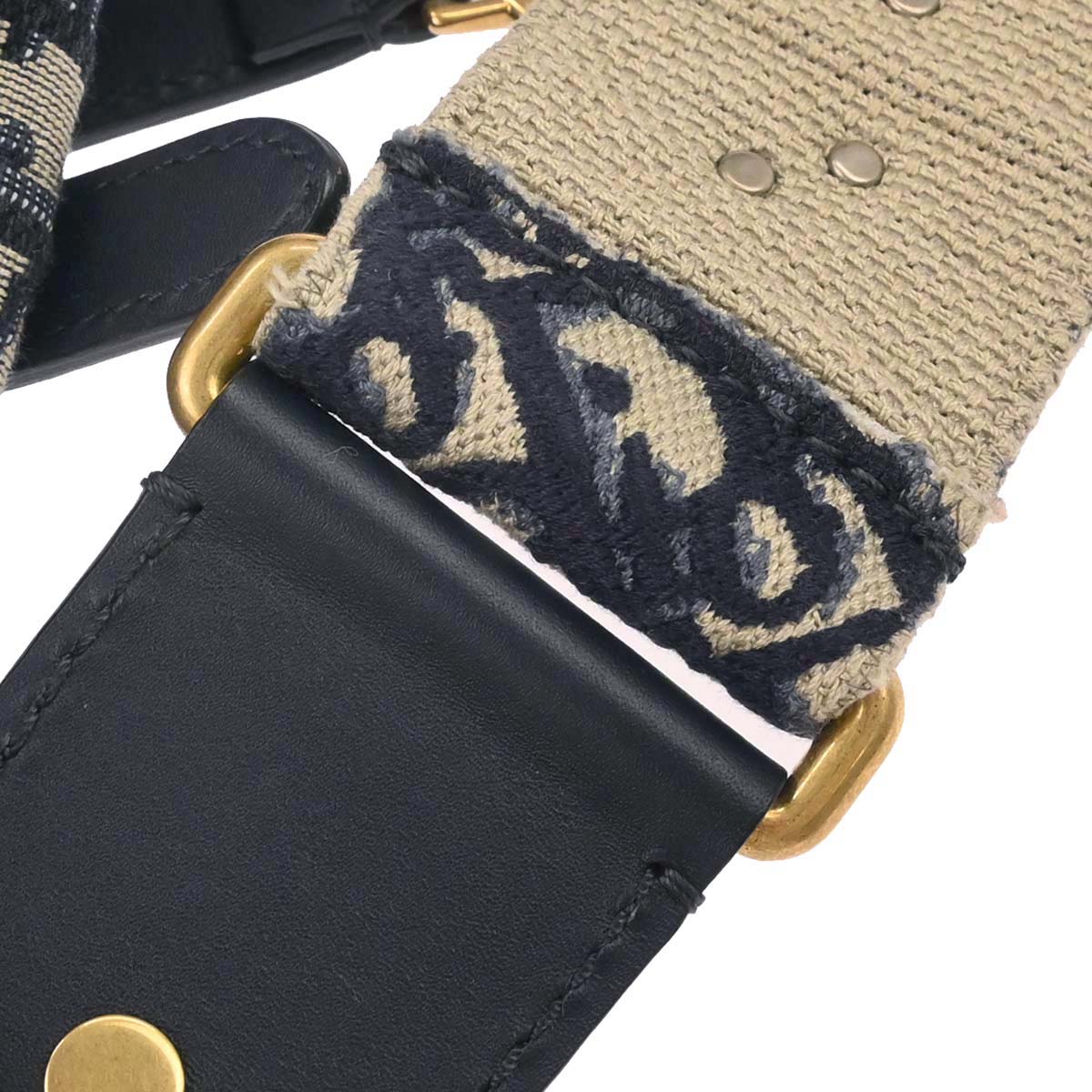 Christian Dior 2018 Navy Trotter Oblique Saddle 2way Shoulder Handbag