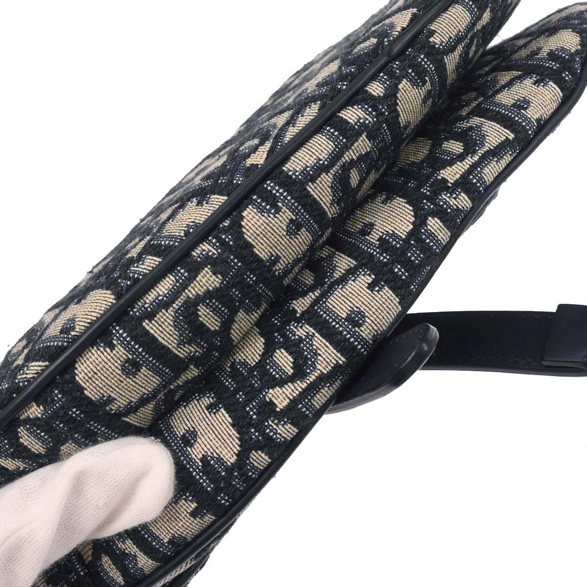 Christian Dior 2018 Navy Trotter Oblique Saddle 2way Shoulder Handbag