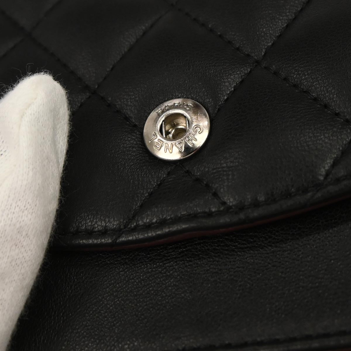 Chanel 2010-2011 Black Lambskin Medium Classic Double Flap Shoulder Bag