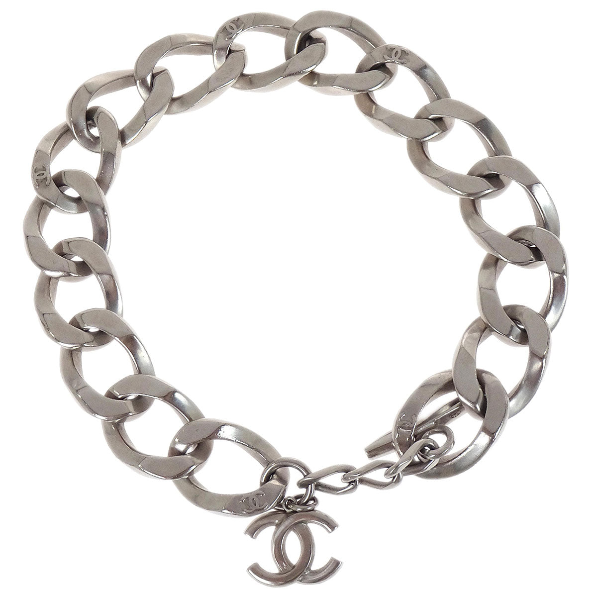 Chanel CC Silver Chain Necklace B13K