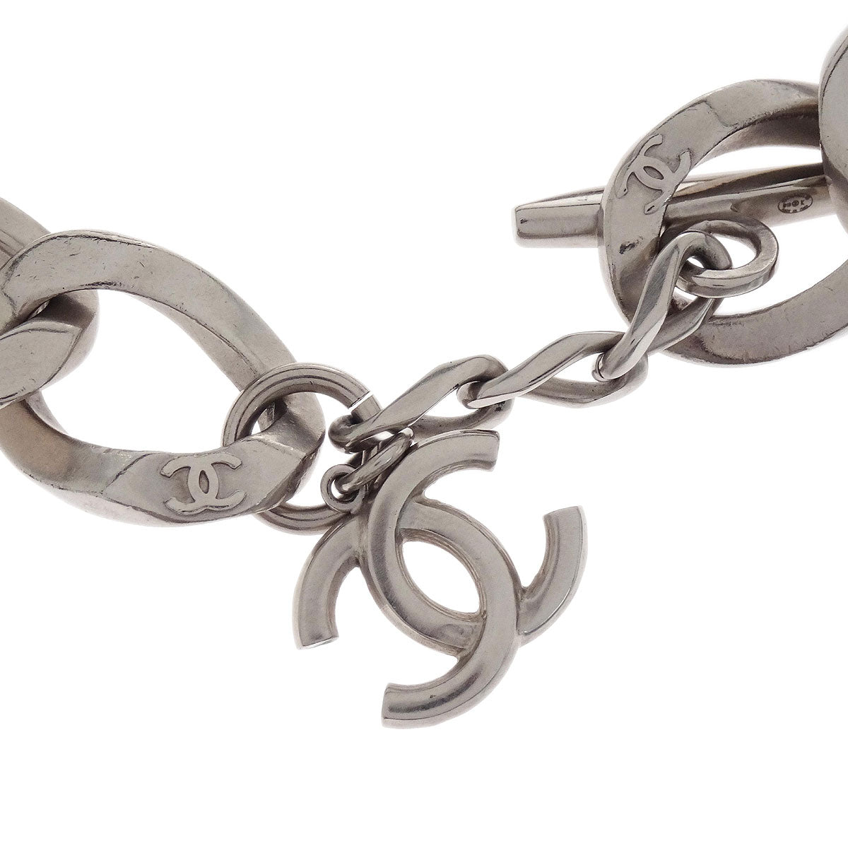 Chanel CC Silver Chain Necklace B13K