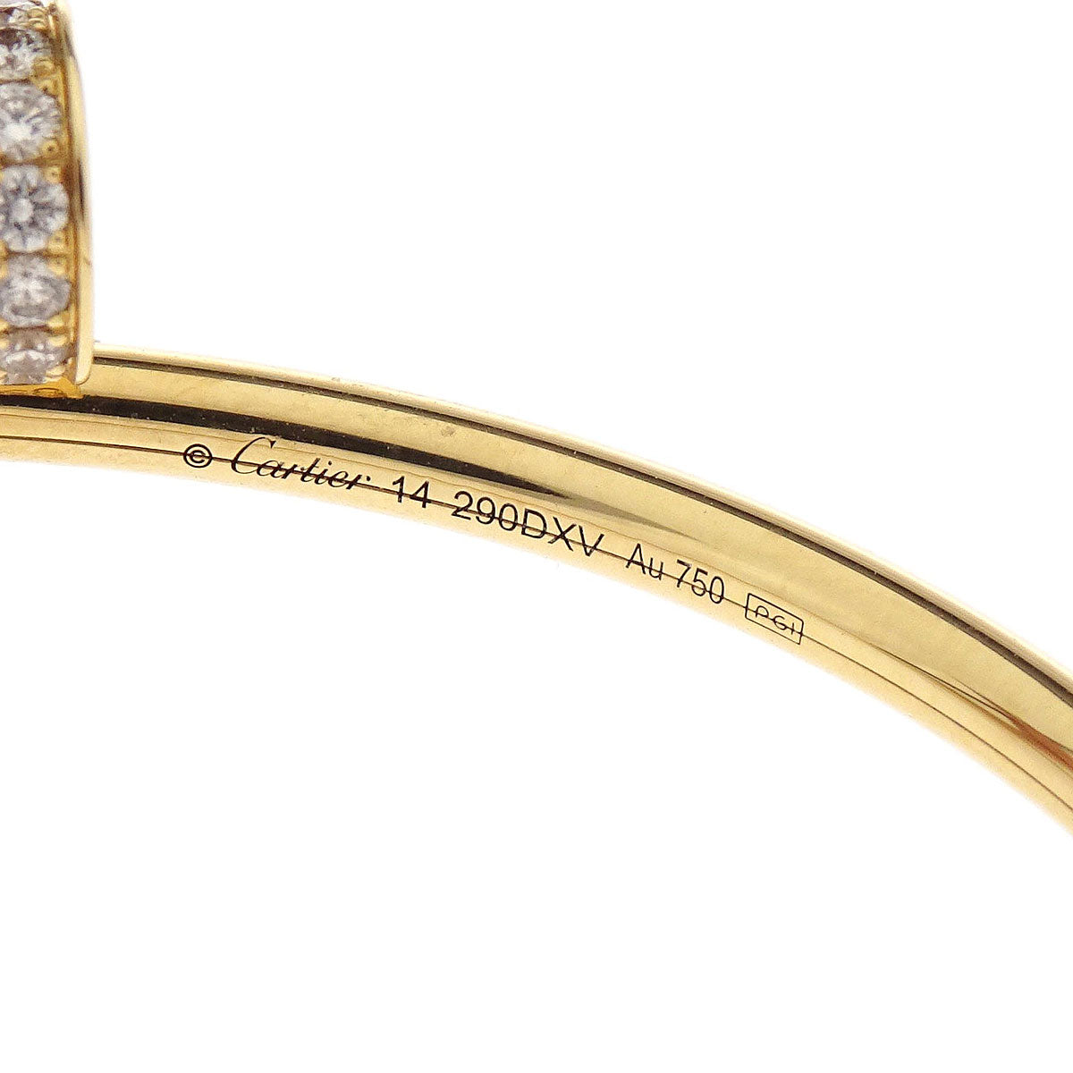 Cartier Juste Un Clou Small Bracelet #14 Au750 Diamond Jewelry