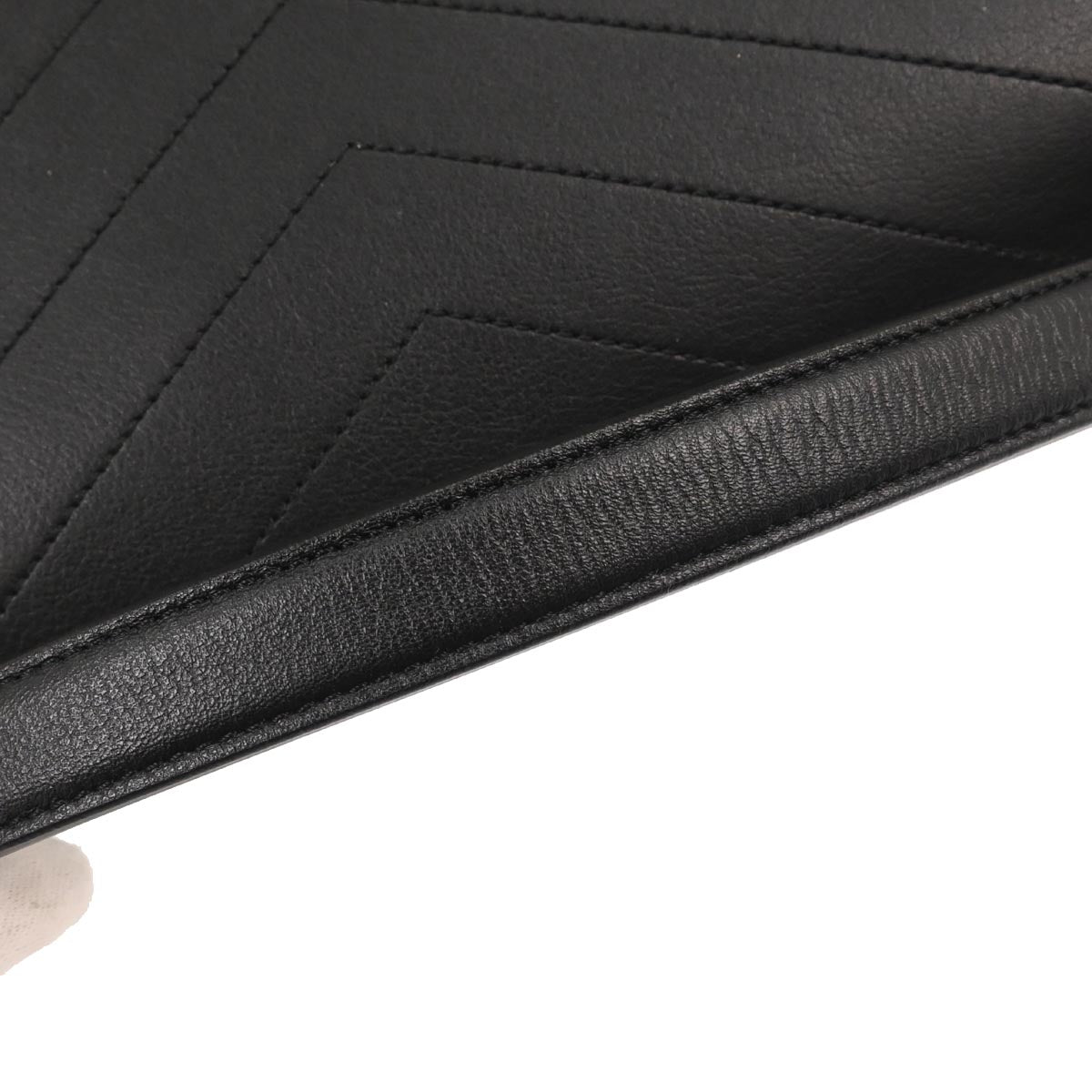 Chanel Black Calfskin Chevron 2way Shoulder Handbag