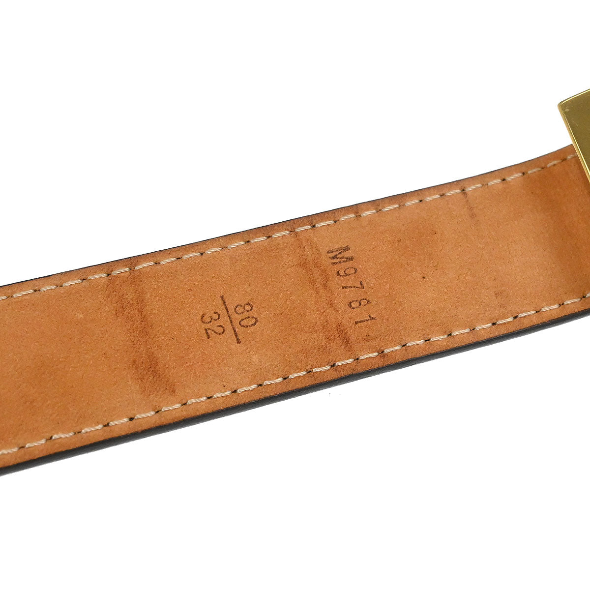 Louis Vuitton Monogram Ceinture LV Initial Belt M9781W #80/32 Small Good