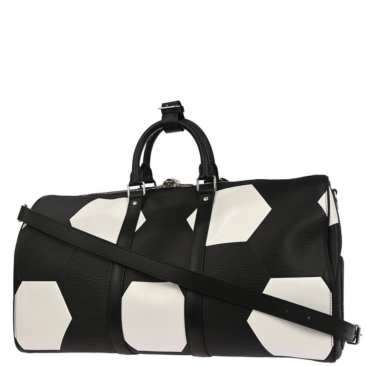 Louis Vuitton Black Epi Keepall Bandouliere 50 Handbag M52187