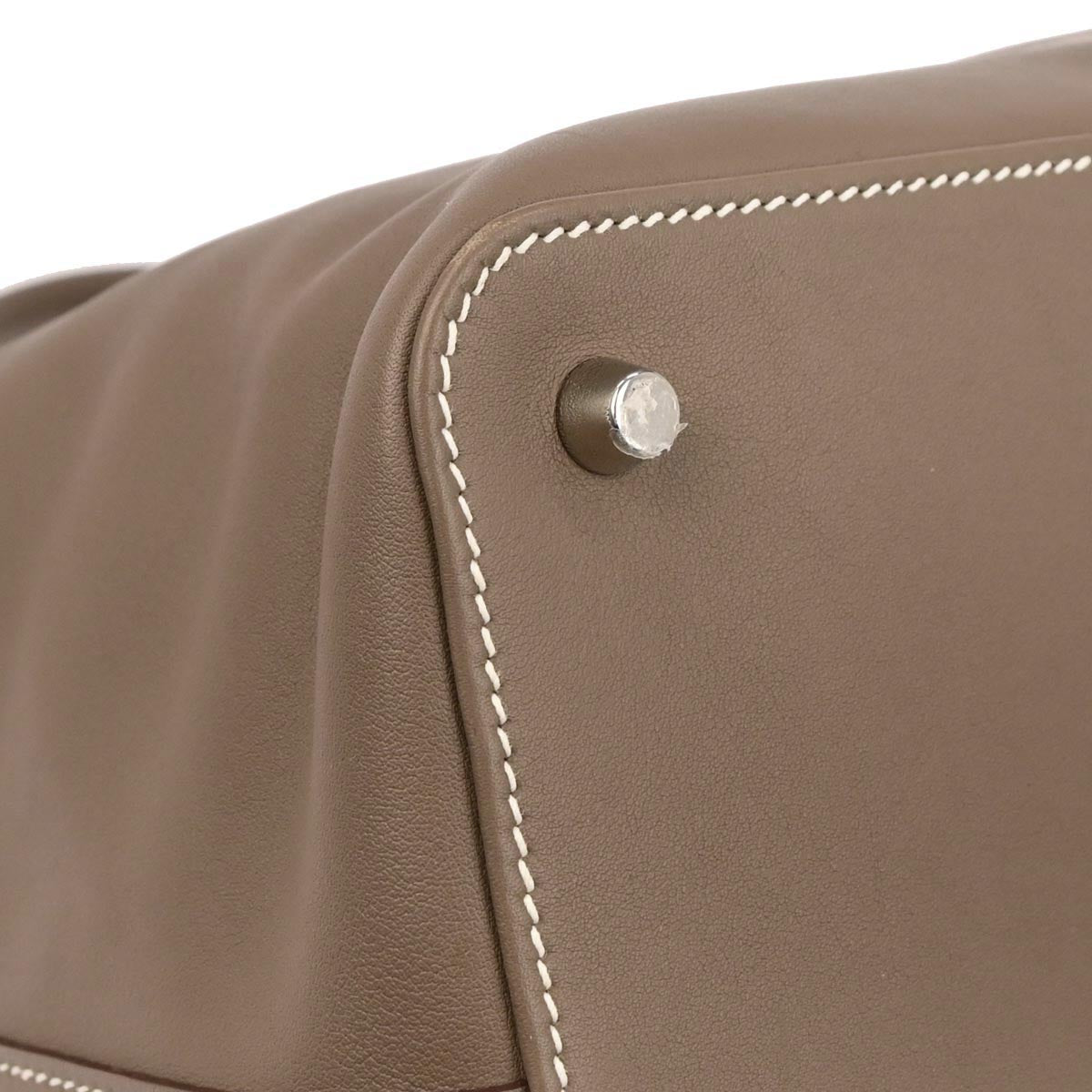 Hermes Etoupe Gray Swift Toolbox 26 2way Shoulder Handbag