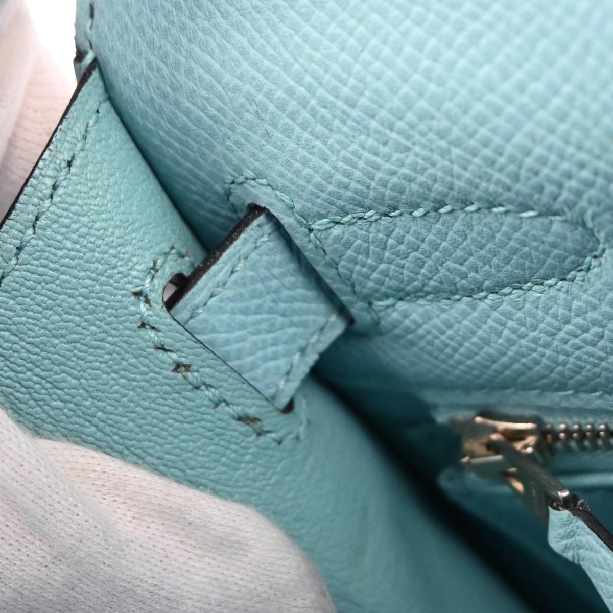 Hermes Blue Atoll Epsom Kelly 28 Sellier 2way Shoulder Handbag