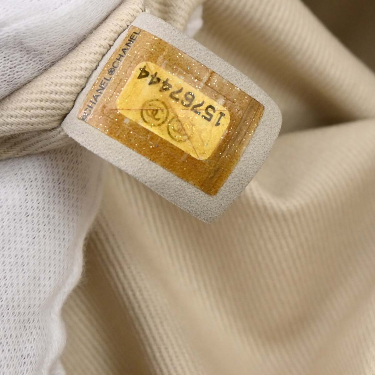 Chanel Gray Calfskin Shoulder Bag