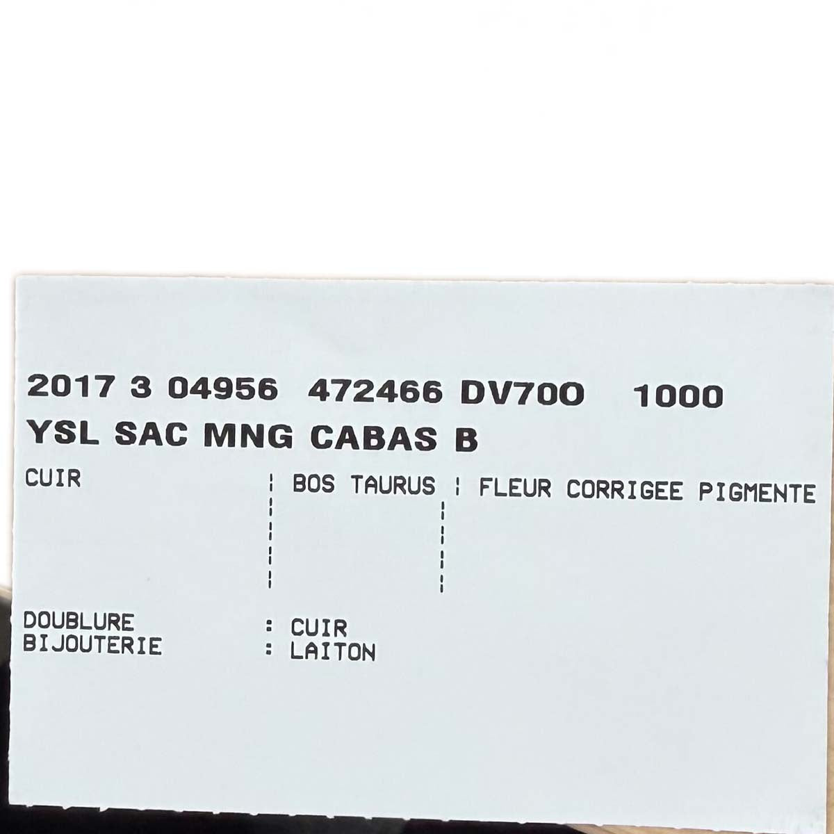 Saint Laurent Black Baby Cabas 2way Shoulder Handbag