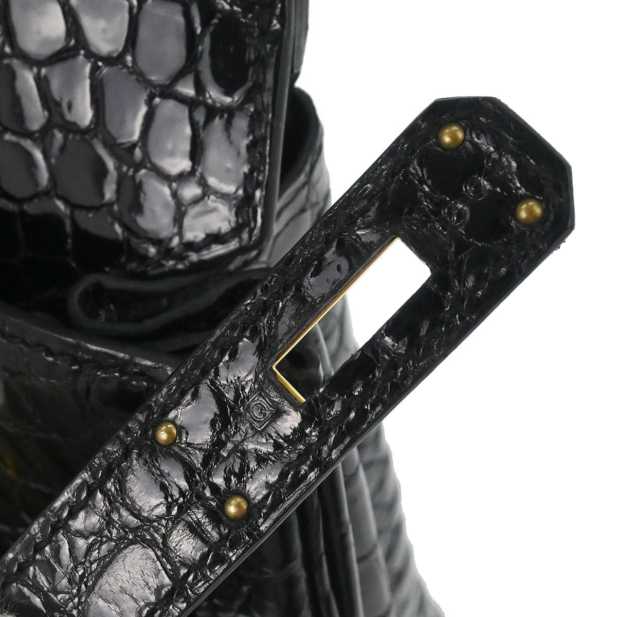 Hermes * 2013 Black Porosus Birkin 35 Handbag