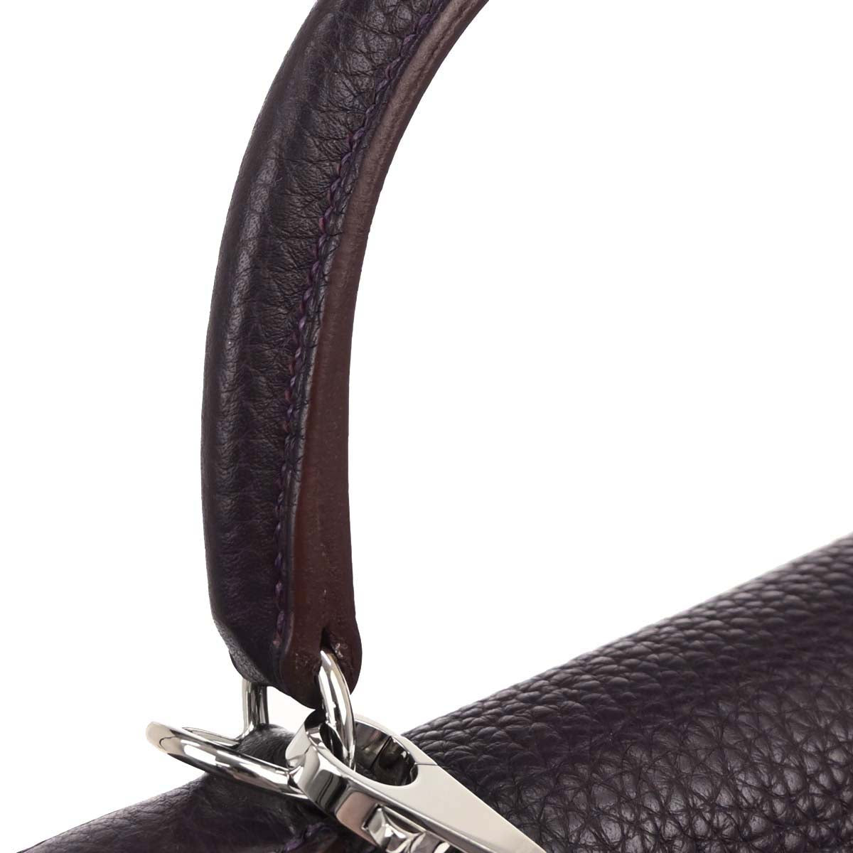 Hermes 2014 Raisin Taurillon Clemence Kelly 32 Retourne 2way Shoulder Handbag