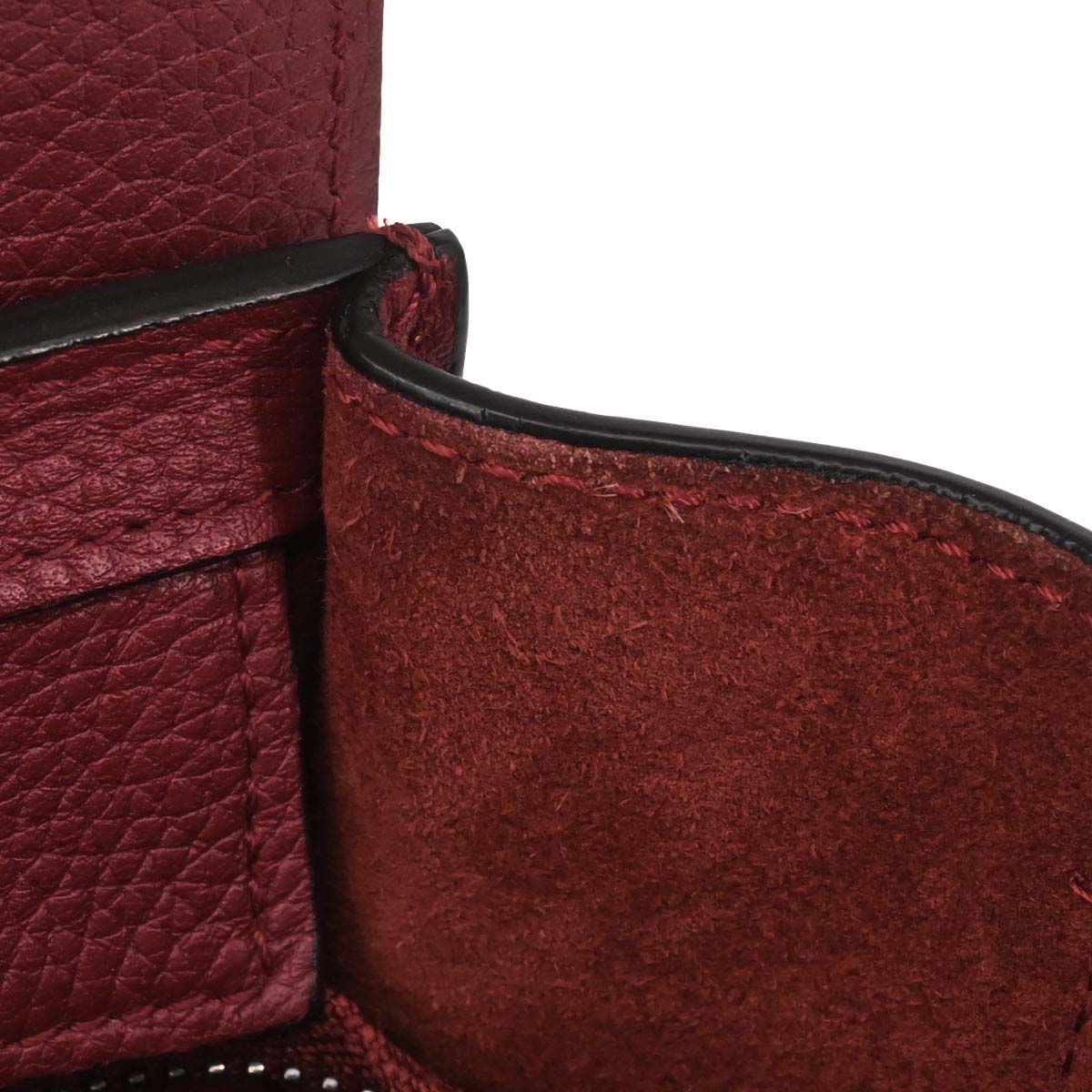 Celine Red Leather Nano Luggage 2way Shoulder Tote Bag