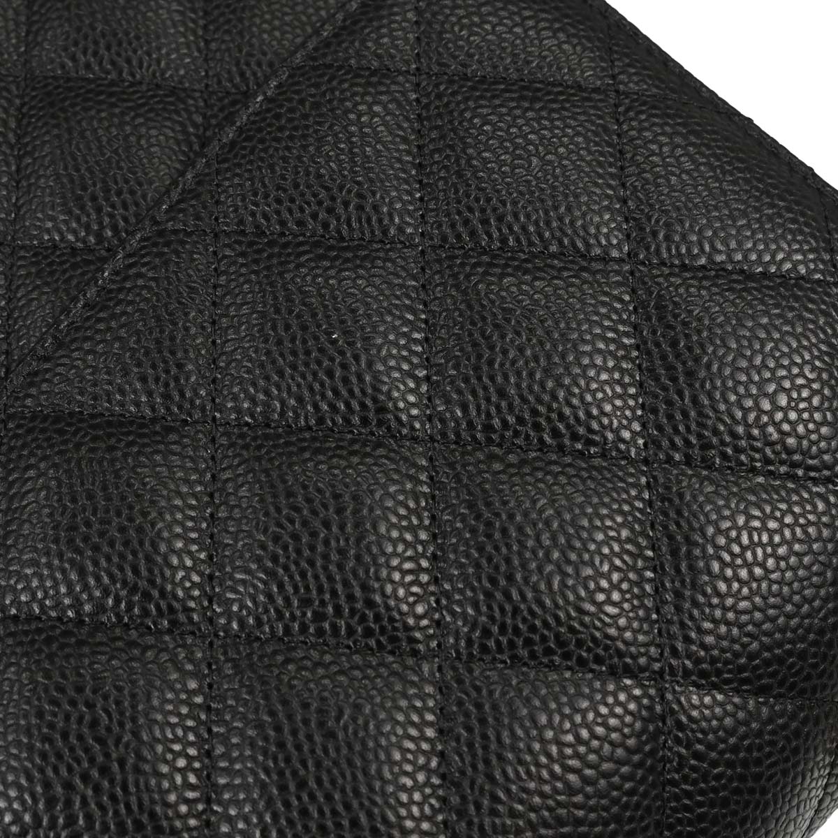 Chanel 2014-2015 Black Caviar Skin Jumbo Classic Double Flap Shoulder Bag
