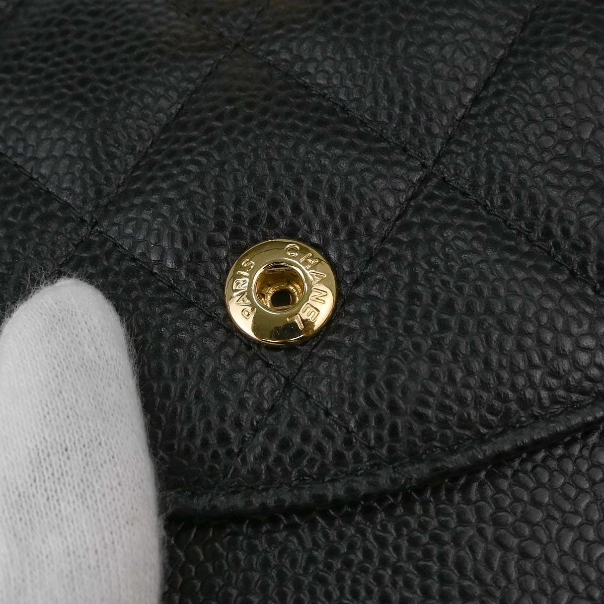 Chanel 2014-2015 Black Caviar Skin Jumbo Classic Double Flap Shoulder Bag