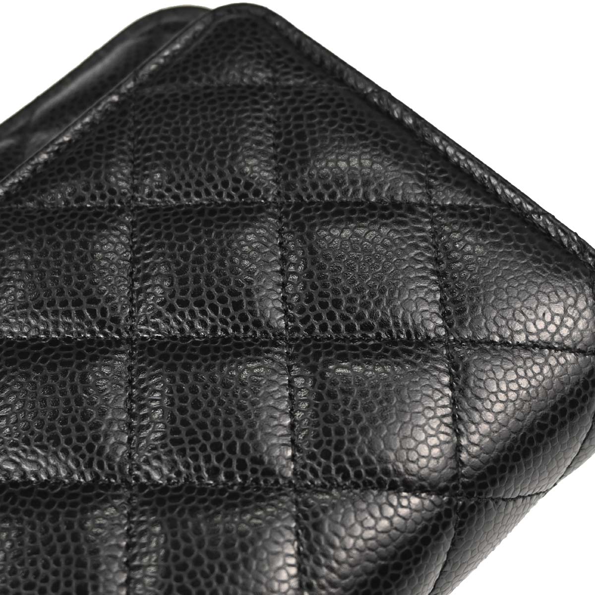 Chanel Black Caviar Skin Classic WOC Wallet on Chain Shoulder Bag