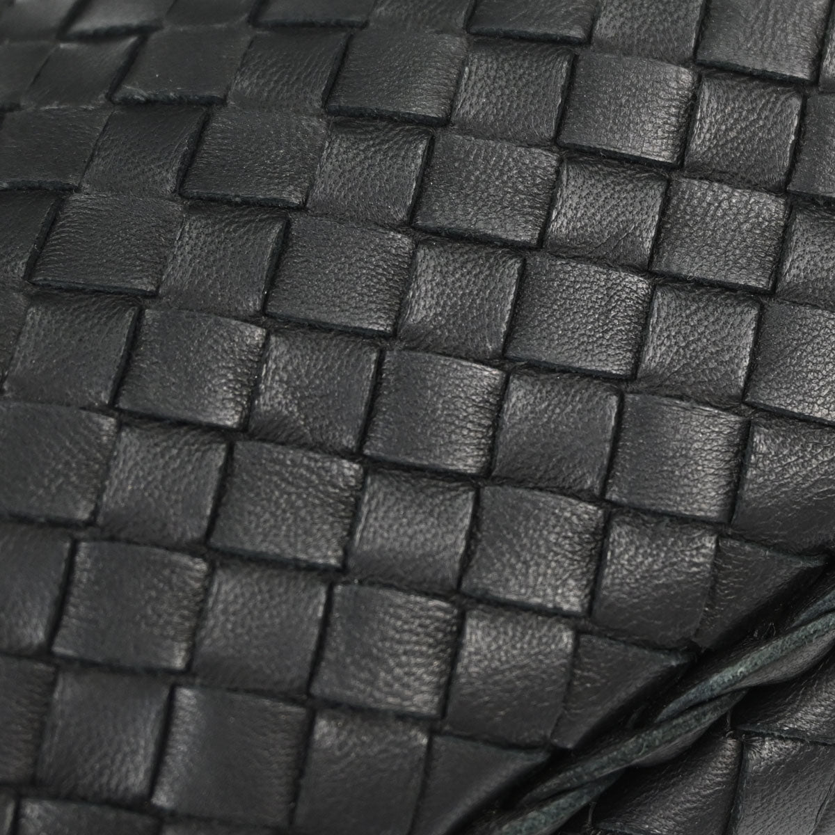 Bottega Veneta Black Lambskin Intrecciato Hobo Handbag