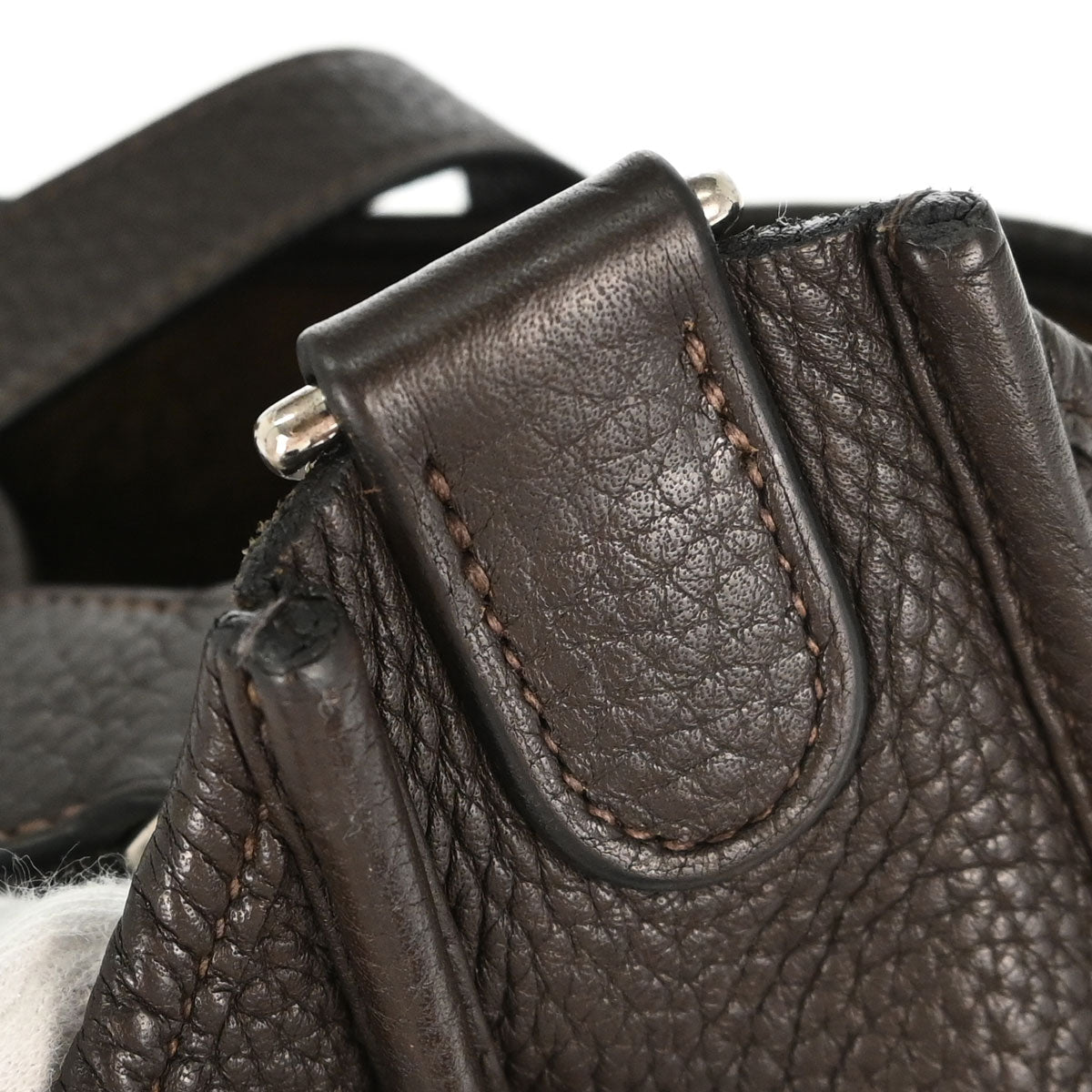 Hermes Ebene Taurillon Clemence Evelyne 3 29 PM Shoulder Bag