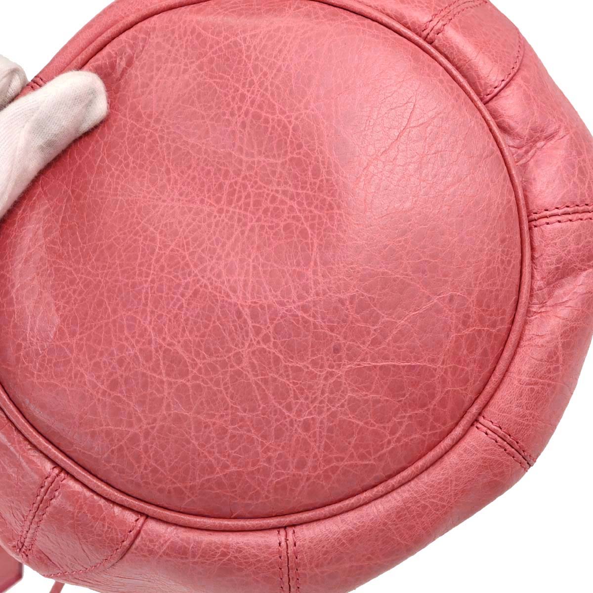 Balenciaga Pink Lambskin Classic Mini Pompon 2way Shoulder Handbag