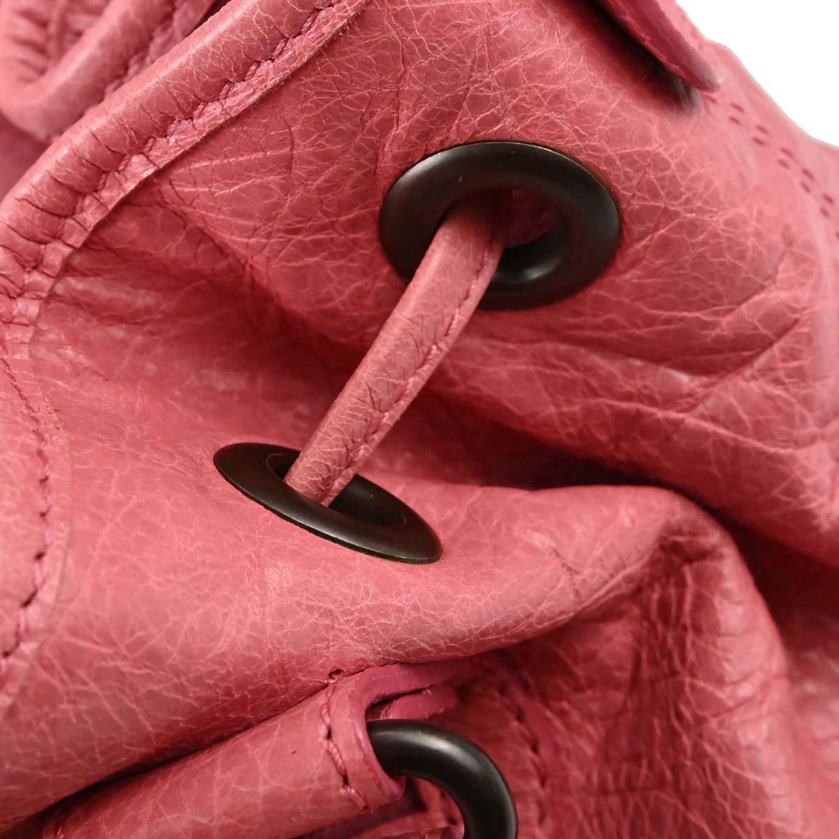 Balenciaga Pink Lambskin Classic Mini Pompon 2way Shoulder Handbag