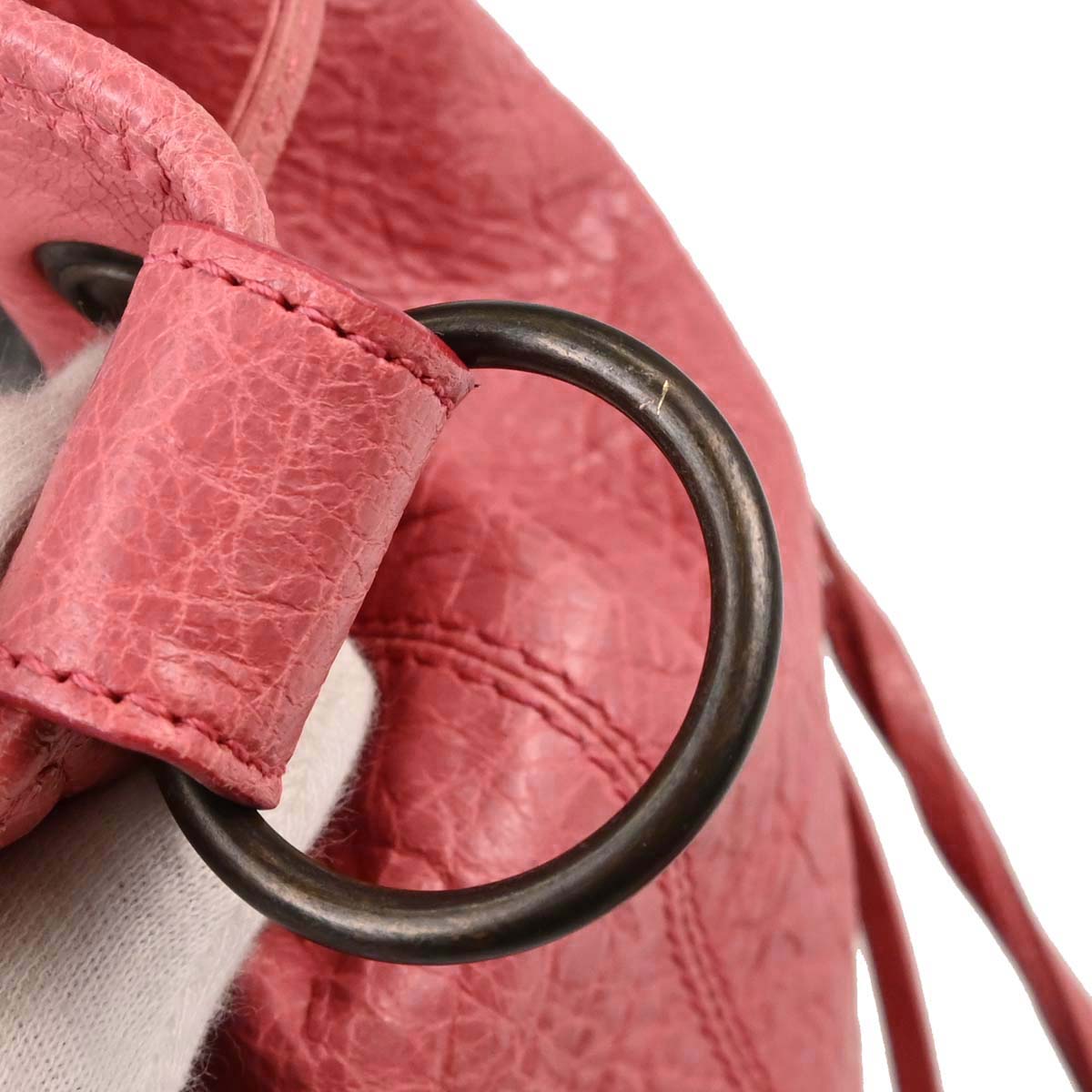 Balenciaga Pink Lambskin Classic Mini Pompon 2way Shoulder Handbag
