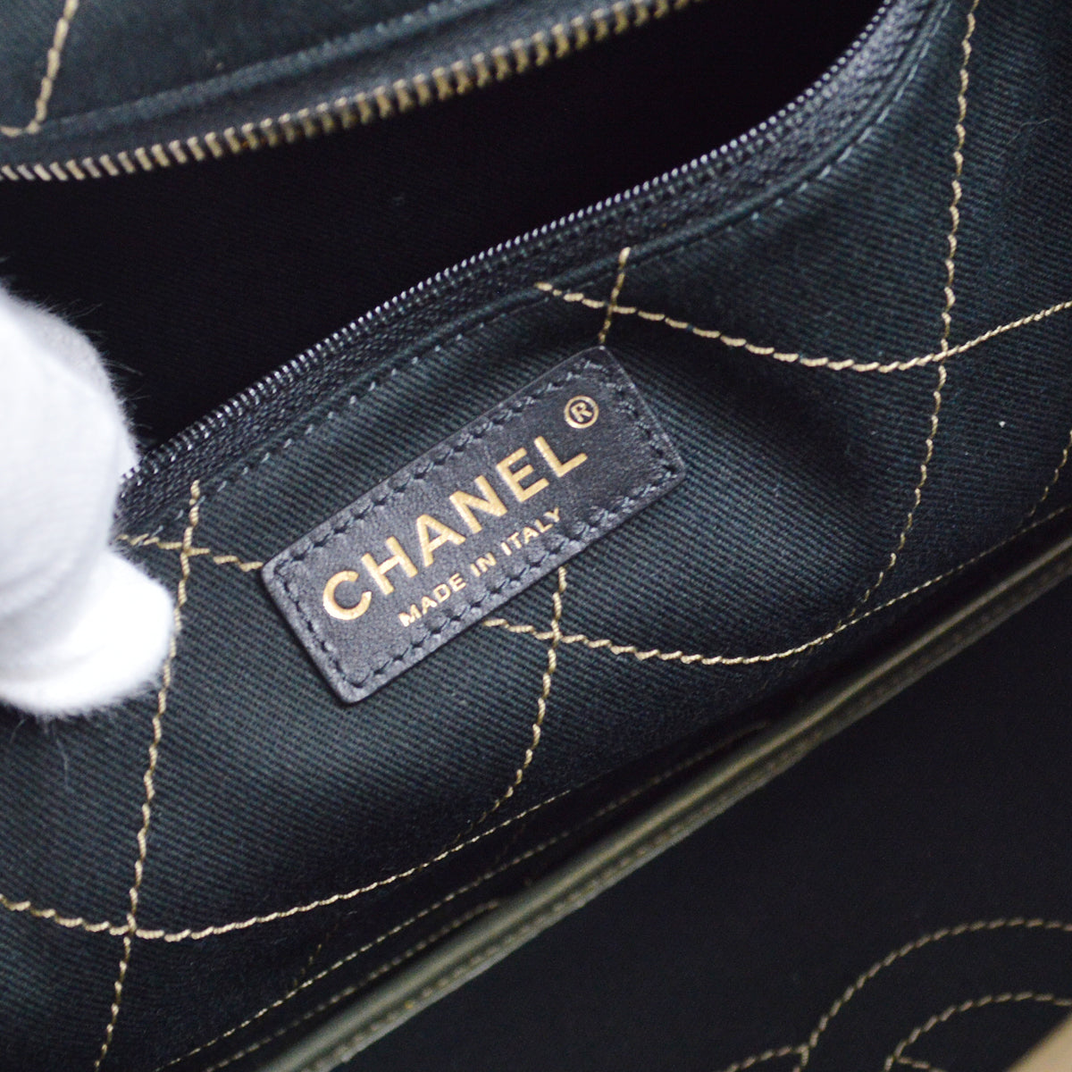 Chanel 2014-2015 Gold Caviar Shopping Fever Tote Handbag