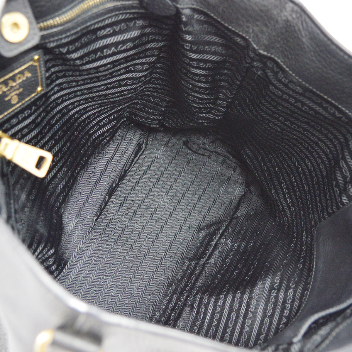 Prada Black 2way Tote Shoulder Handbag