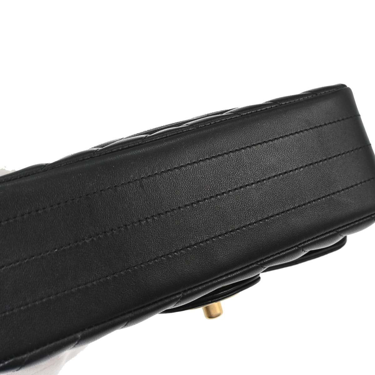 Chanel 2019 Black Lambskin Chevron Shoulder Bag