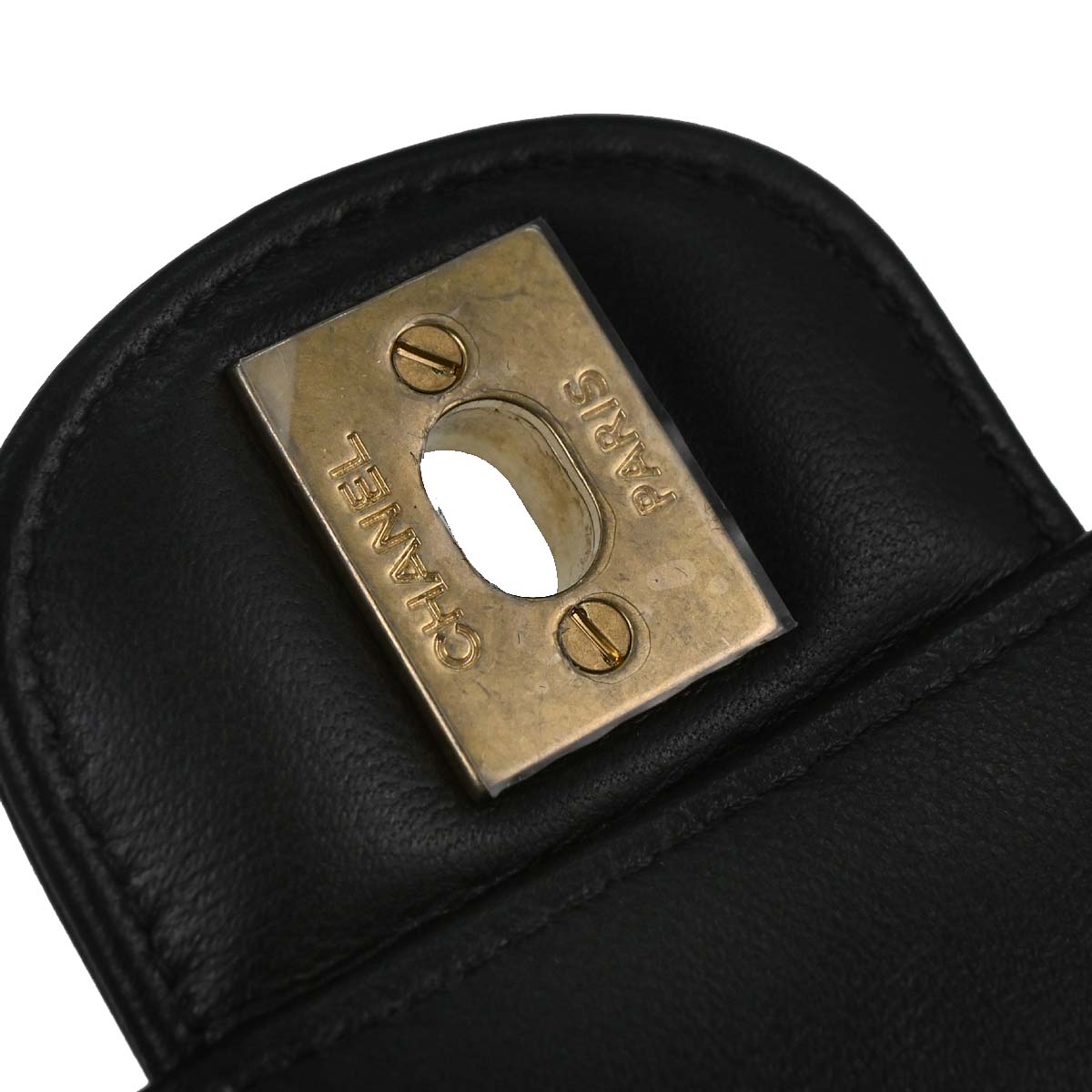 Chanel 2019 Black Lambskin Chevron Shoulder Bag