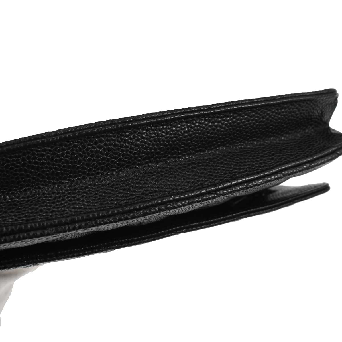 Chanel 2017 Black Caviar Skin Classic WOC Wallet on Chain Bag