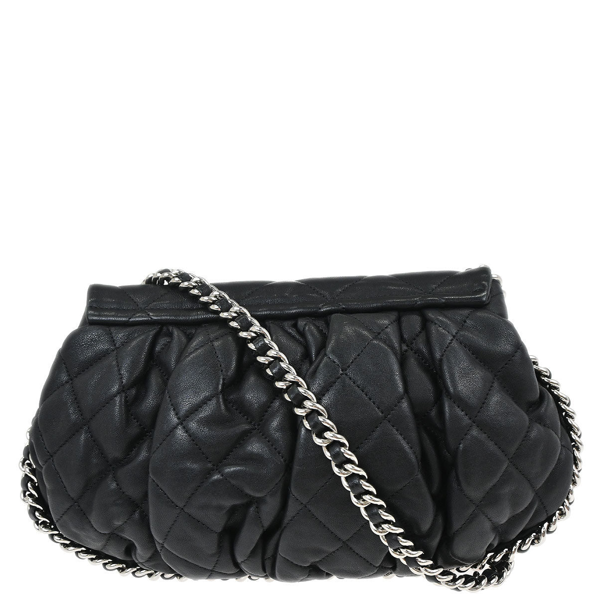 Chanel Black Calfskin Chain Around Shoulder Bag