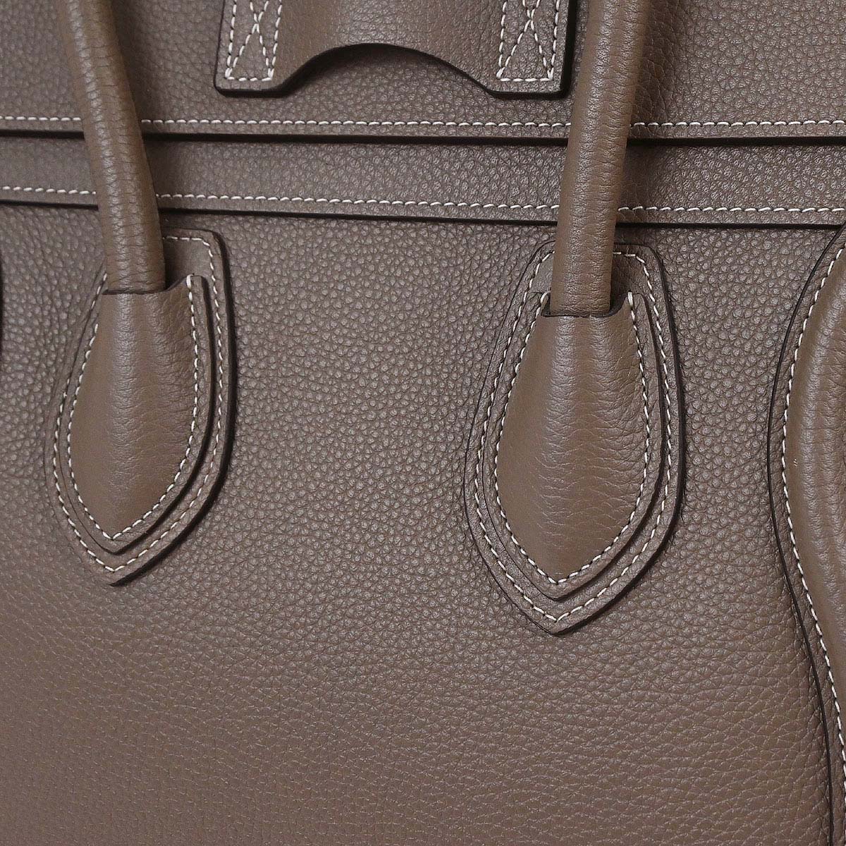 Celine Brown Luggage Micro Tote Handbag