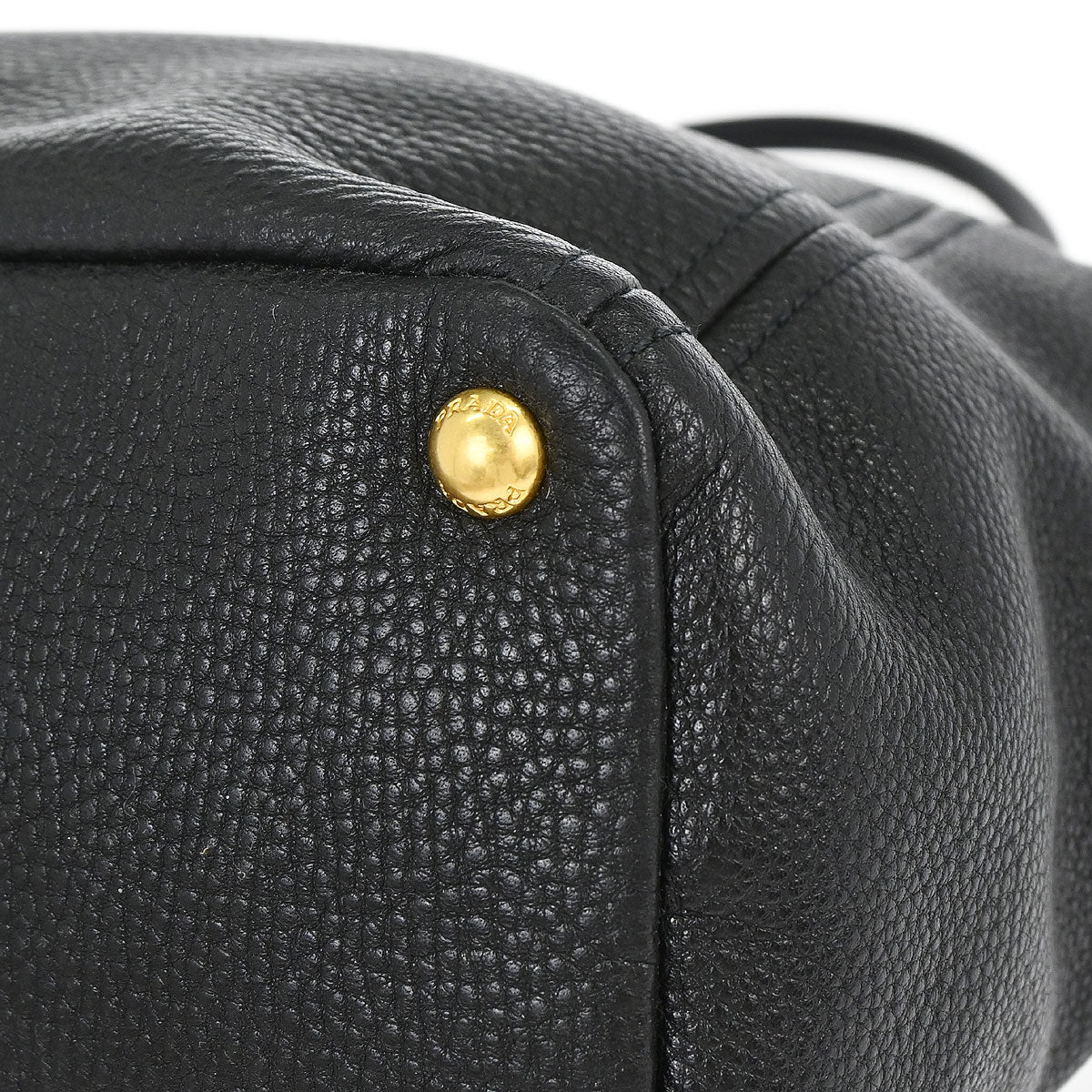 Prada Black Leather 2way Shoulder Tote Bag