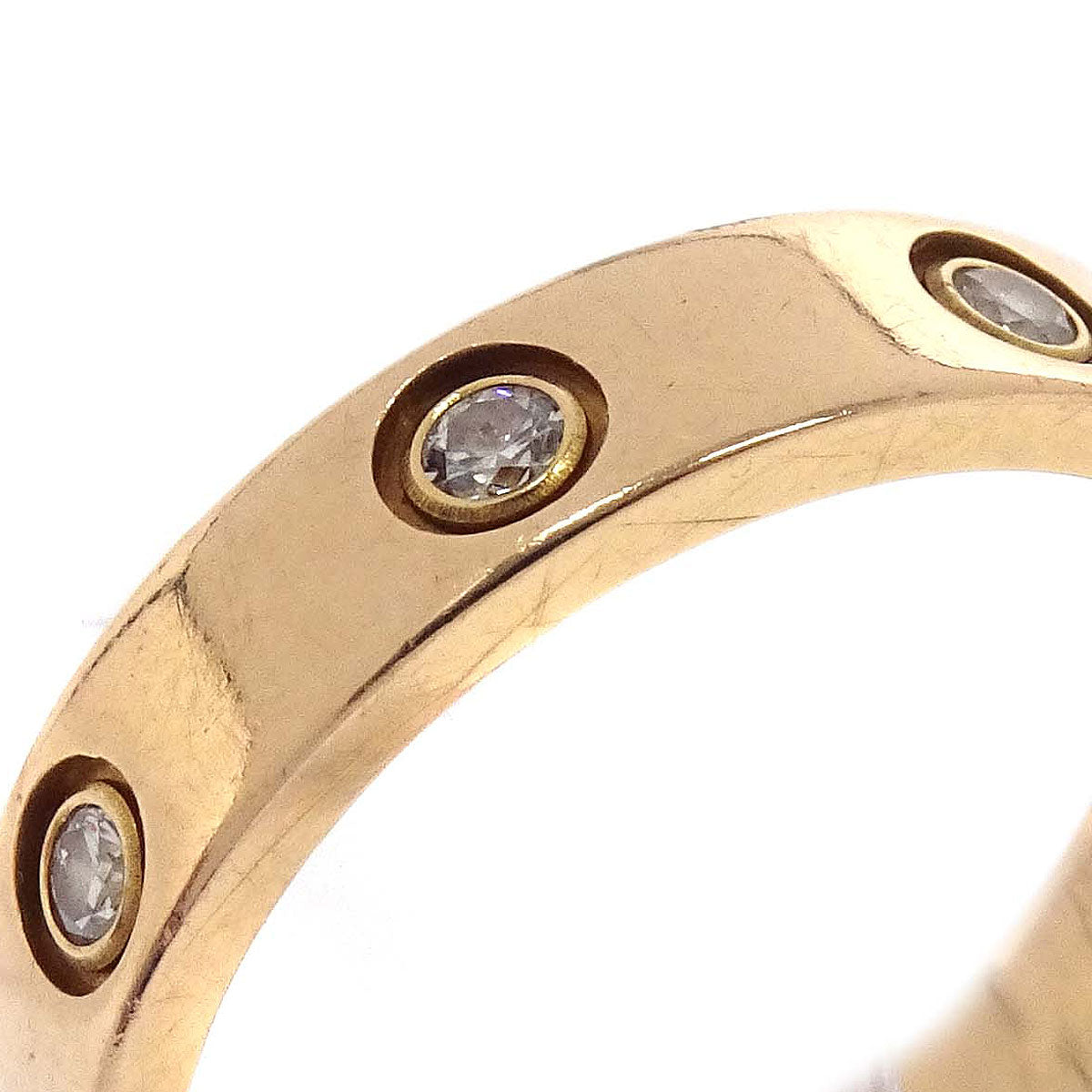 Cartier Mini Love Ring Au750 GOE471 Diamond #51 Jewelry