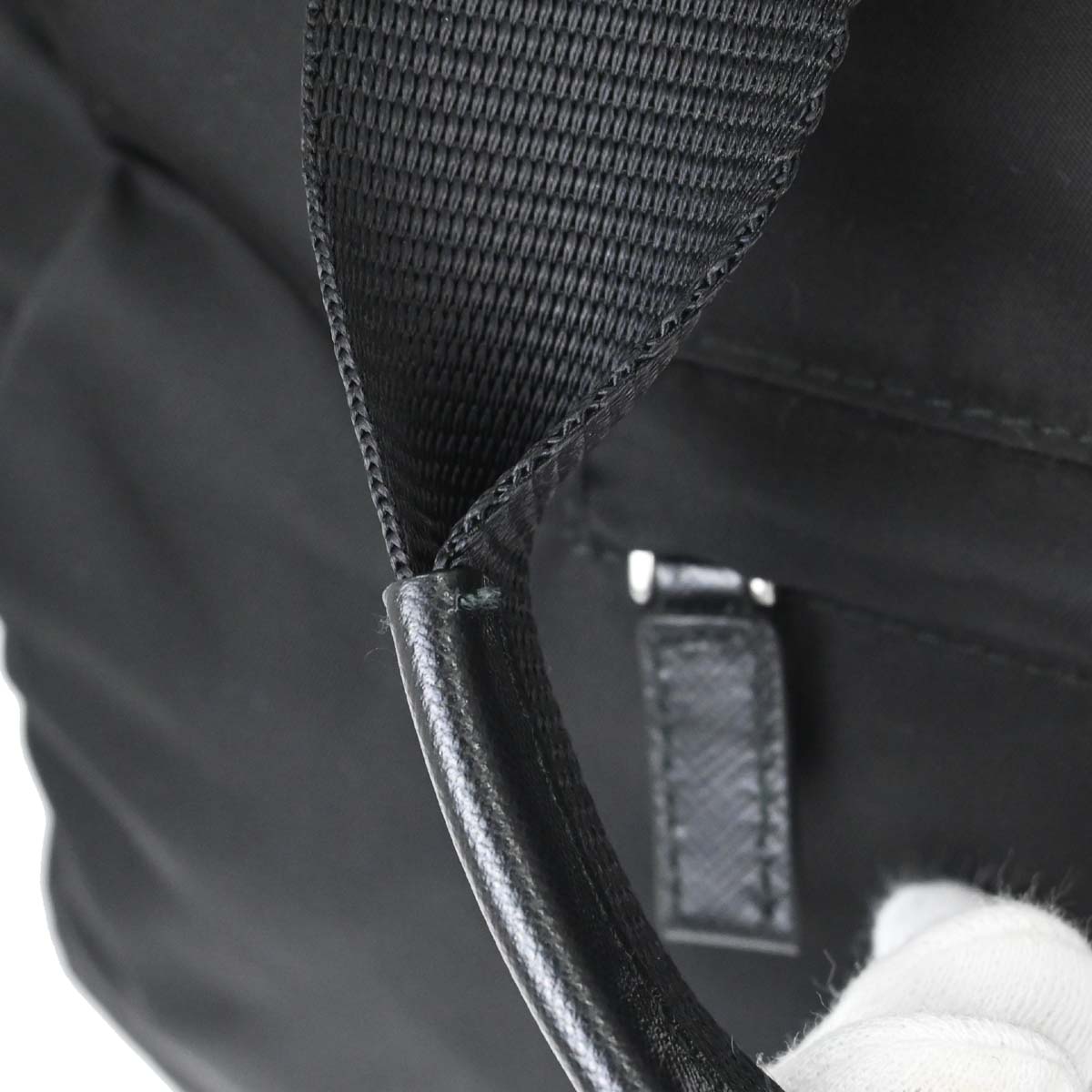Prada Black Nylon 2way Shoulder Tote Handbag
