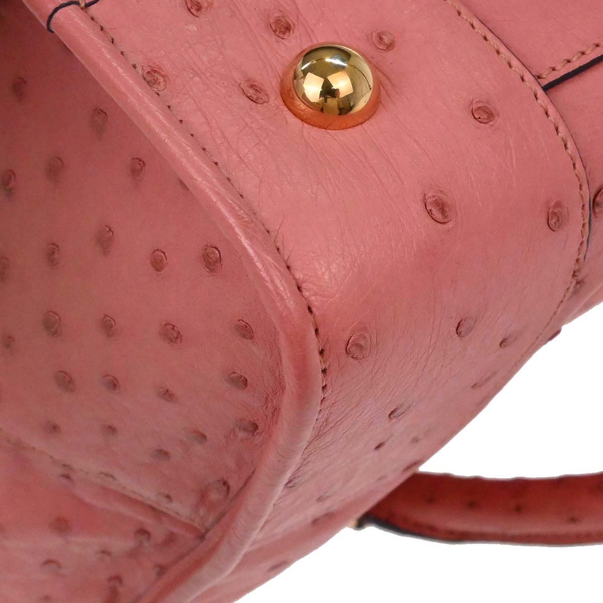 Loewe * Pink Ostrich Amazona 36 Handbag