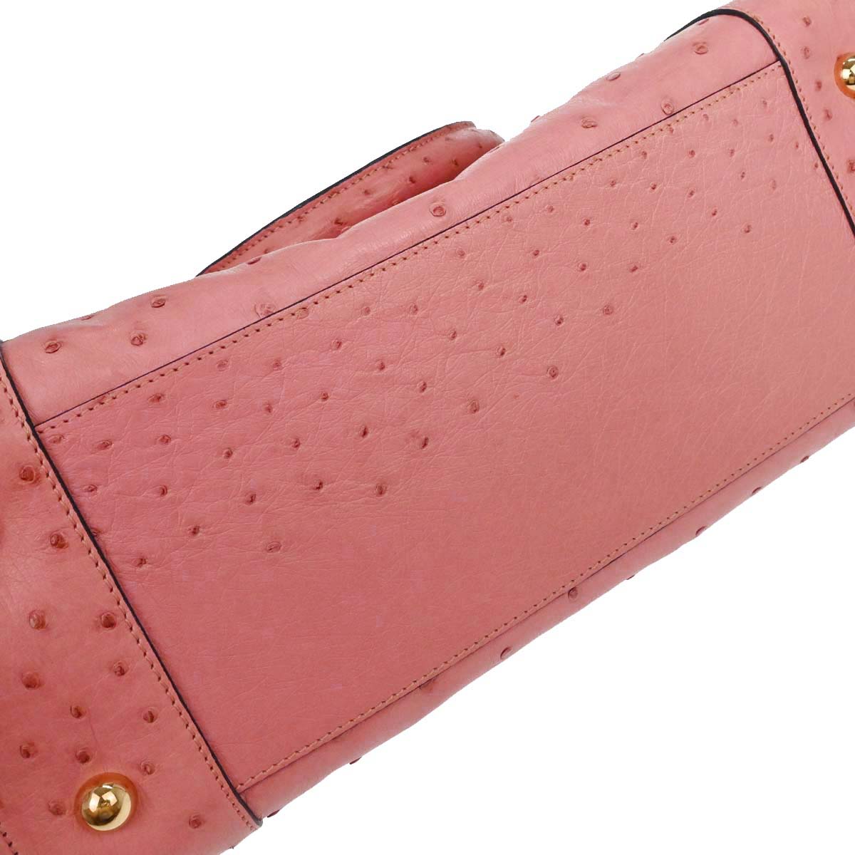 Loewe * Pink Ostrich Amazona 36 Handbag
