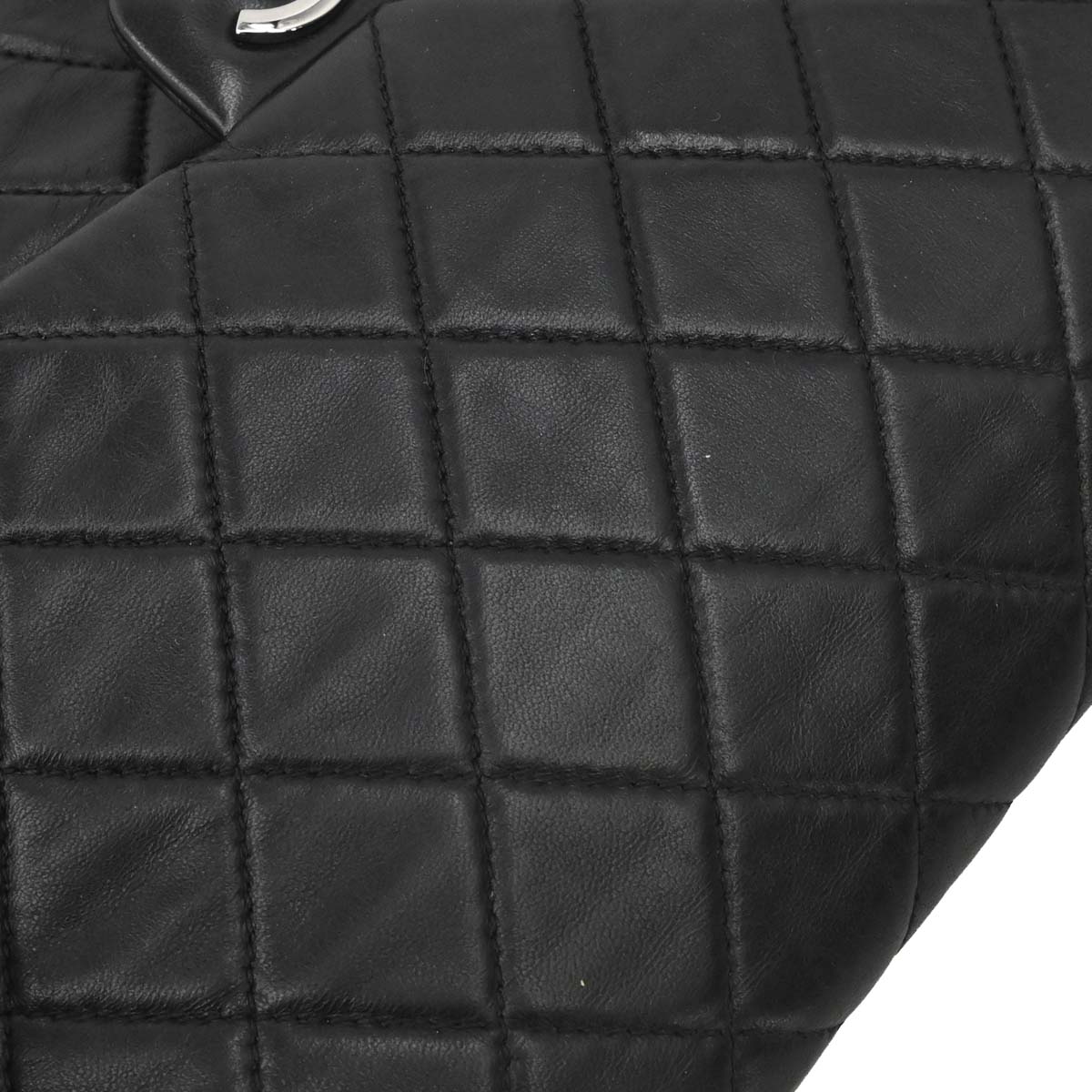 Chanel Black Lambskin Hula Hoop Large Handbag