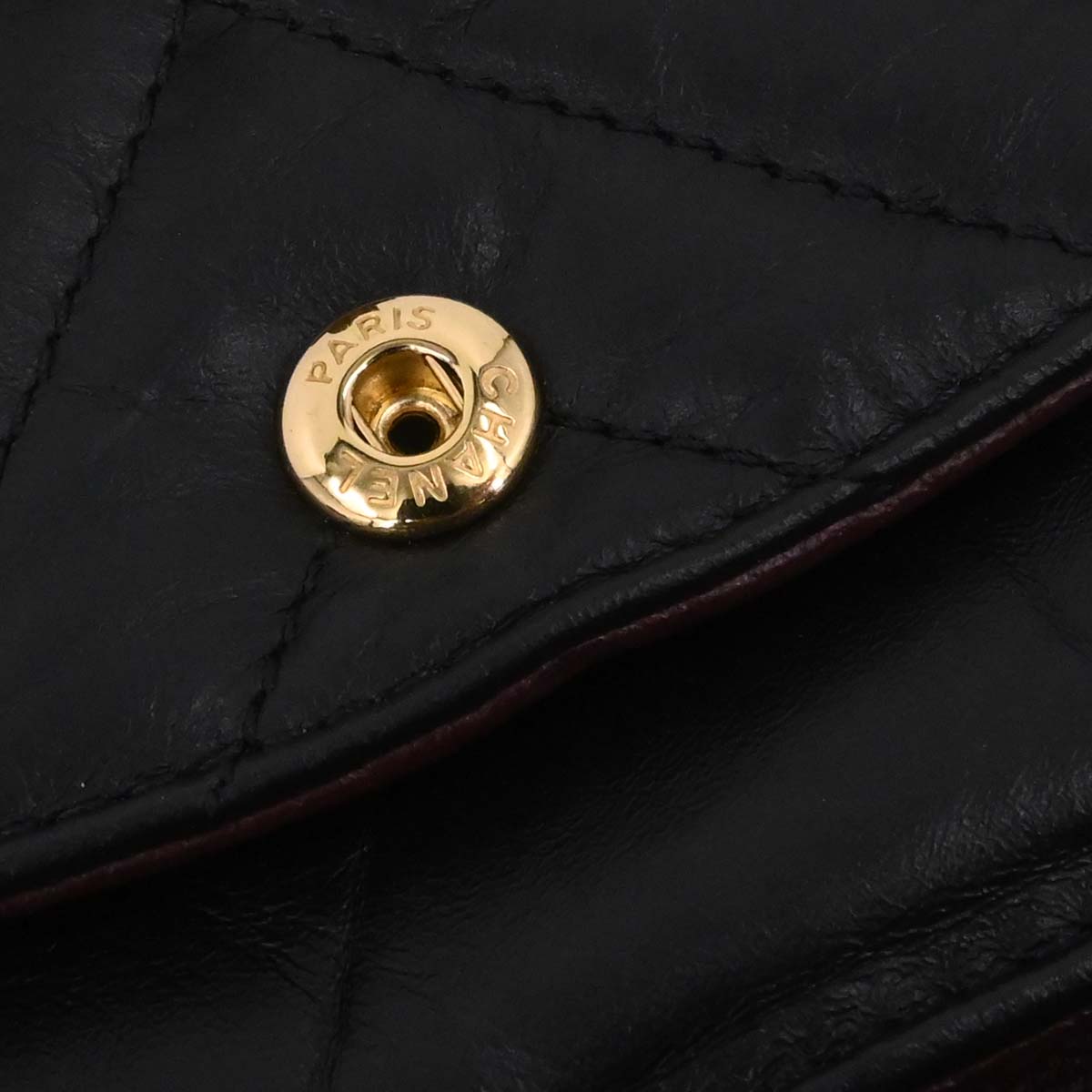 Chanel Black Lambskin Chevron 2.55 Small Double Flap Shoulder Bag