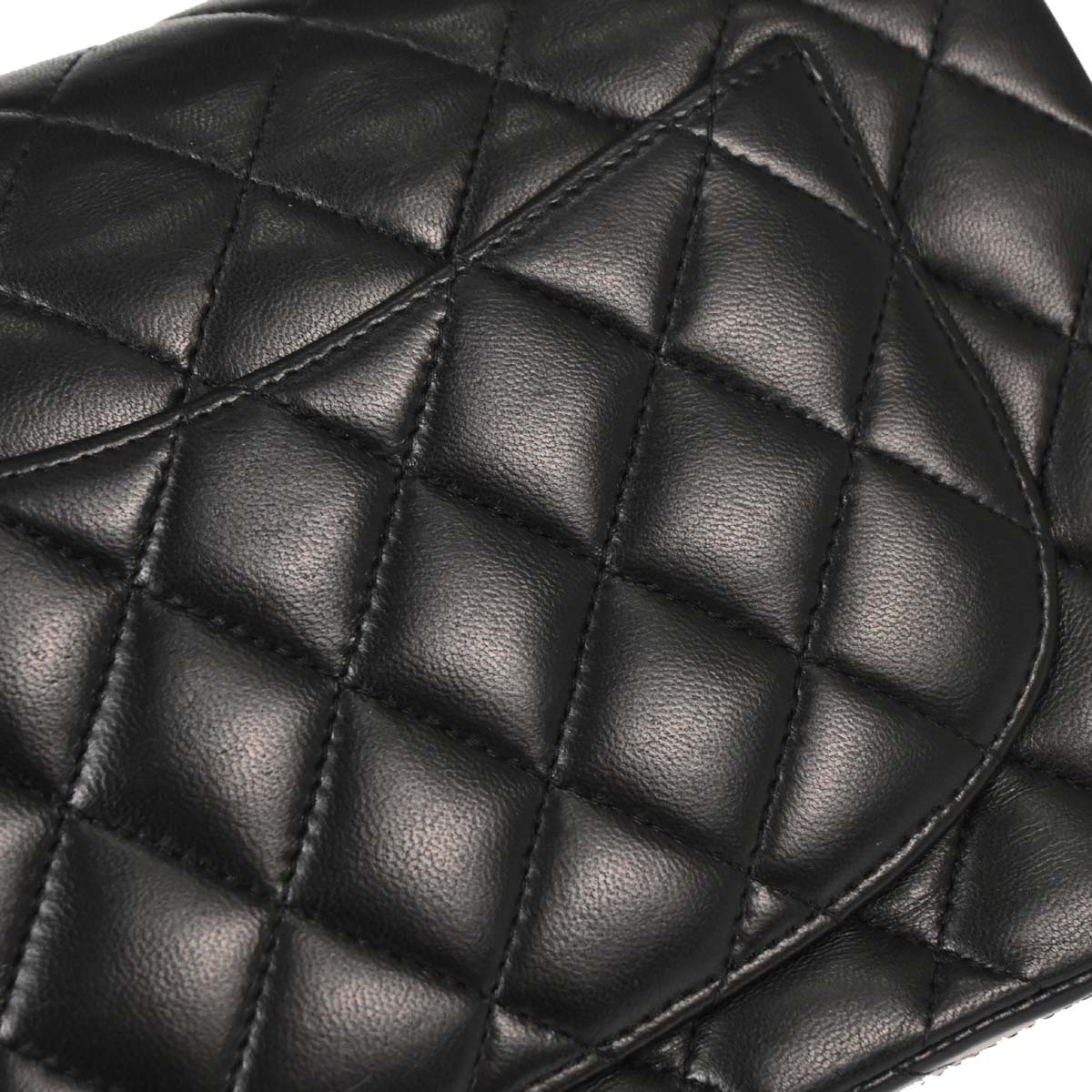 Chanel Black Lambskin Small Classic Double Flap Shoulder Bag