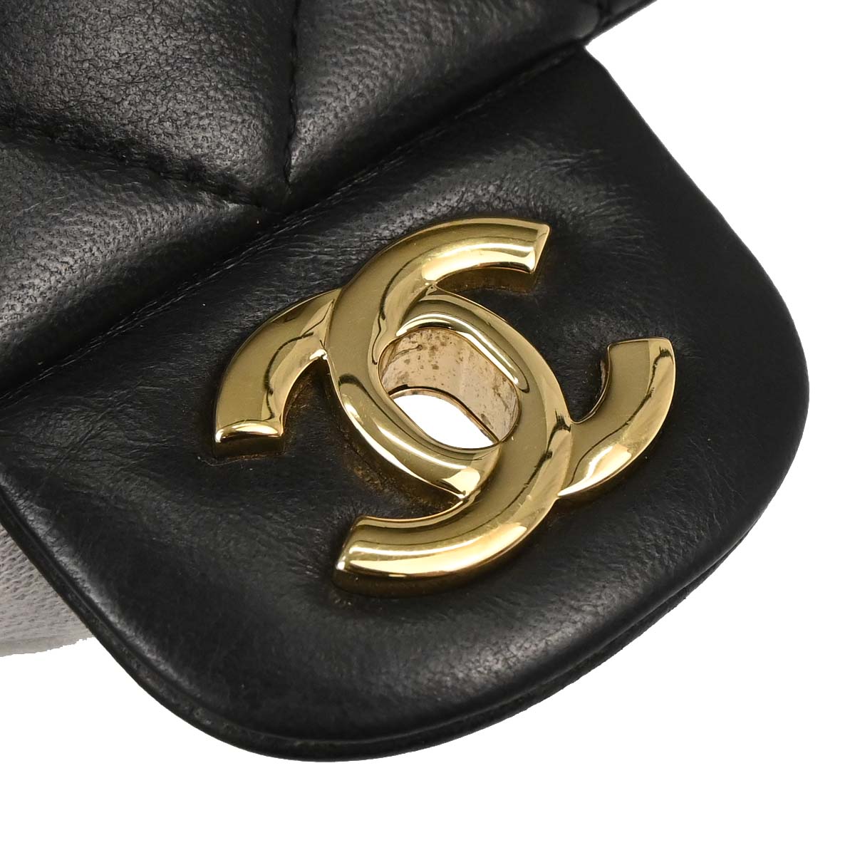 Chanel Black Lambskin Small Classic Double Flap Shoulder Bag