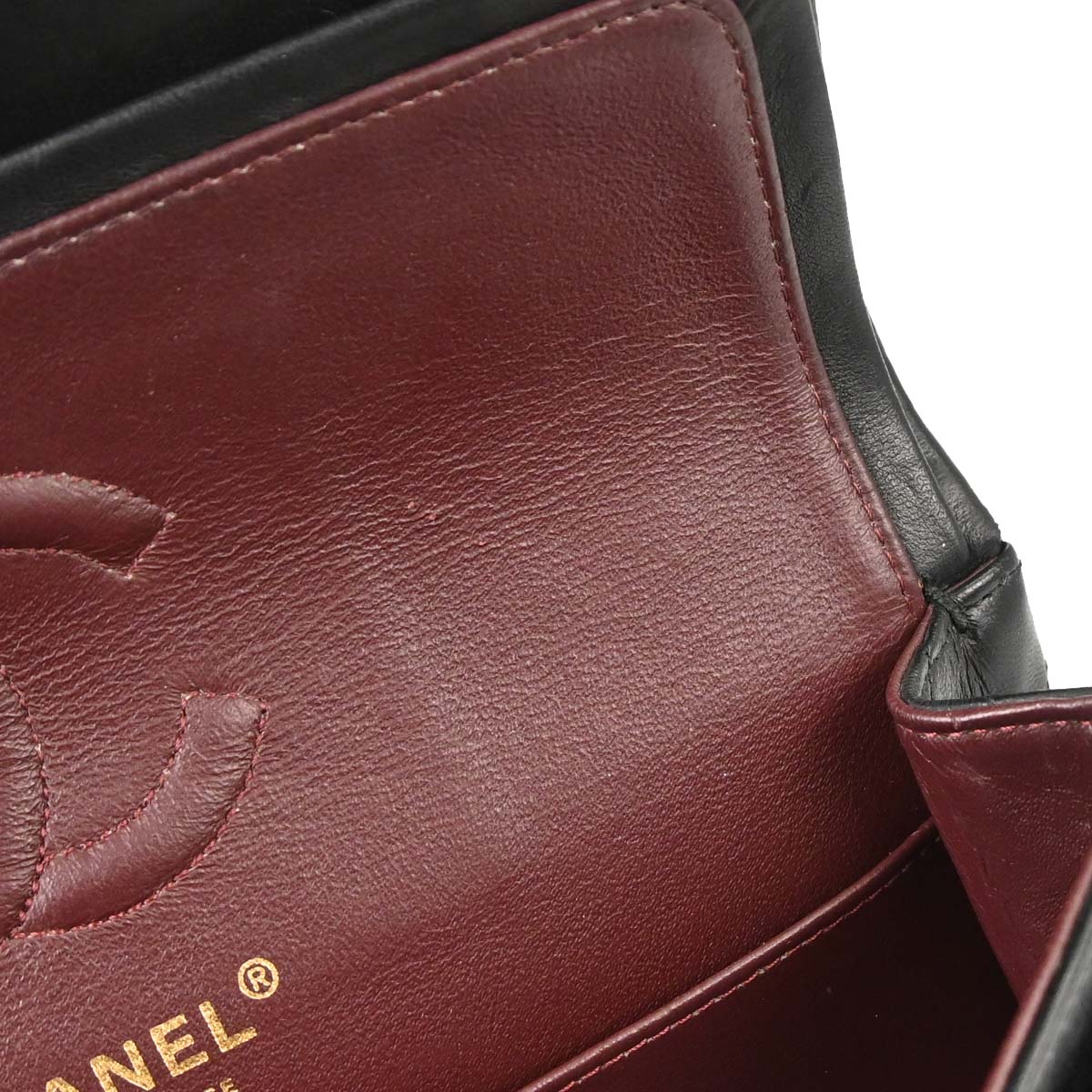 Chanel Black Lambskin Small Classic Double Flap Shoulder Bag