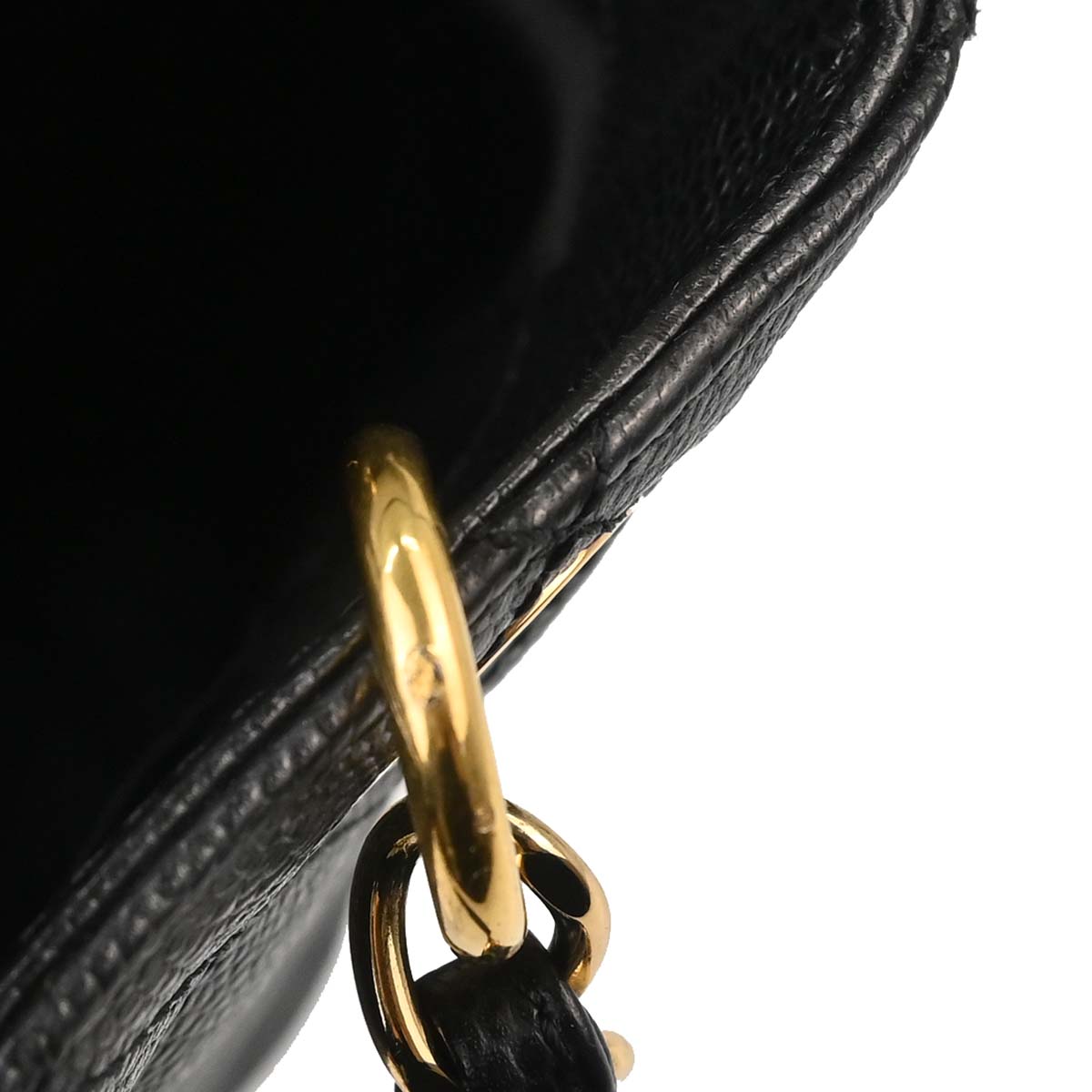 Chanel Black Caviar Skin Petite Shopping Tote PST Chain Handbag